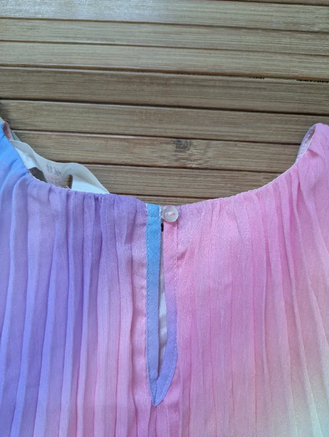 Vestido fiesta niña arcoíris