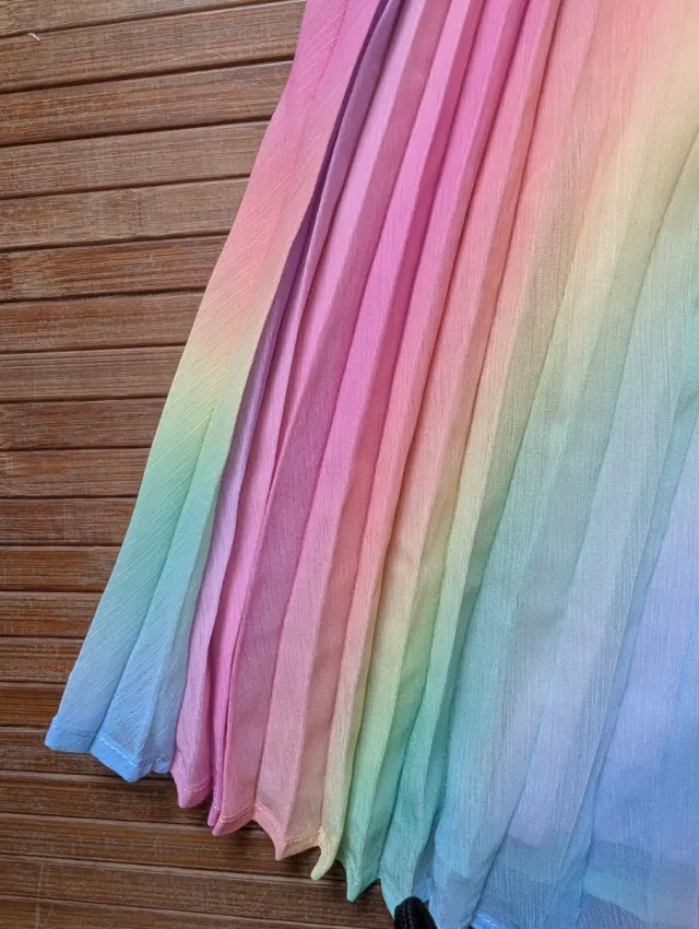 Vestido fiesta niña arcoíris