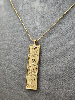 Colgante Aries Acero Chapado Oro