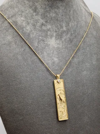 Colgante Aries Acero Chapado Oro