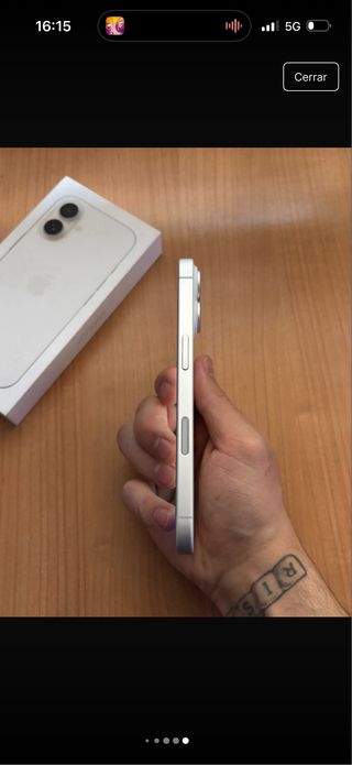 iPhone 16 Blanco 128GB Como Nuevo Batería 93%