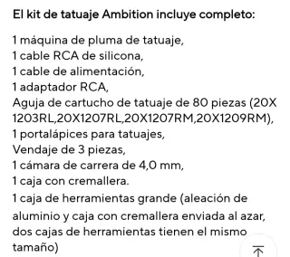 Ambition Soldier Máquina Tatuar Negra