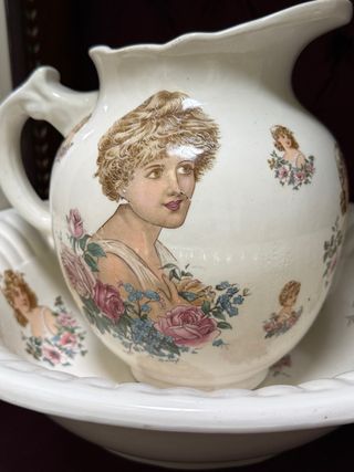 Juego de aguamanil porcelana