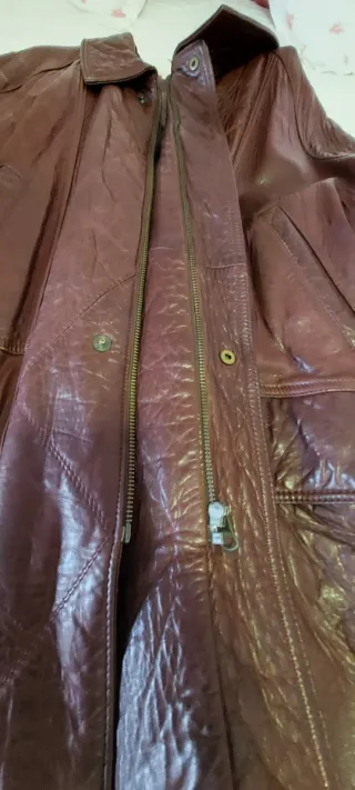 Abrigo Piel Marrón 3/4 Talla 54