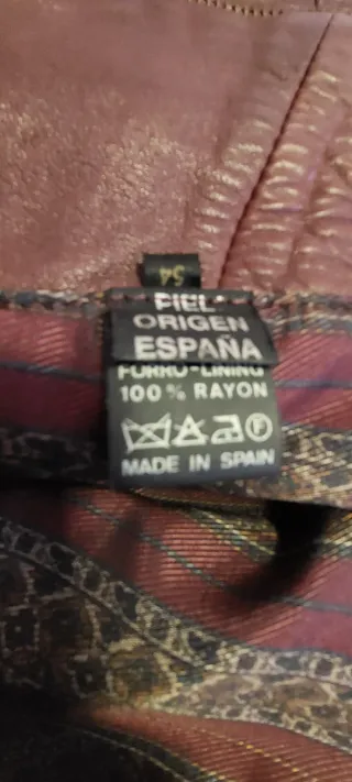 Abrigo Piel Marrón 3/4 Talla 54