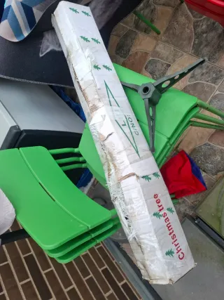 Árbol de Navidad Blanco con pie