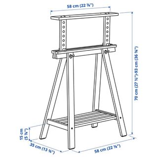 Dos caballetes Mittback blanco de Ikea
