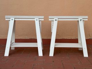 Dos caballetes Mittback blanco de Ikea