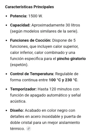 Horno sobremesa Silvercrest SGBR 1500 B3