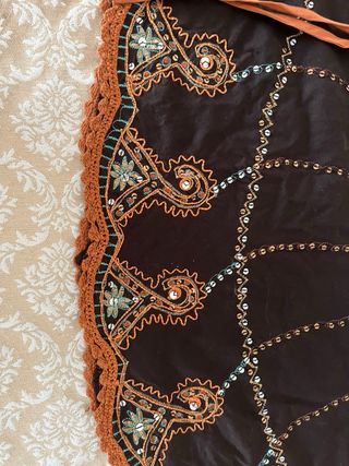 Falda boho vintage bordada