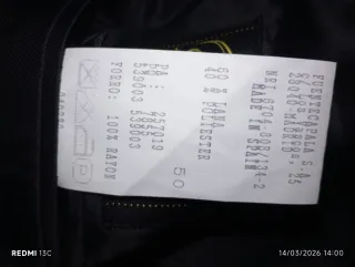 Chaqueta cruzada hombre negra talla 50