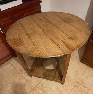 Mesa camilla redonda madera 83cm