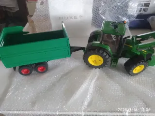 Tractor pala John Deere + Remolque 1/16 BRUDER