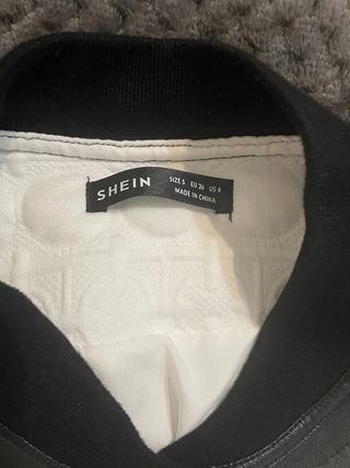Bomber SHEIN bianca e nera taglia S
