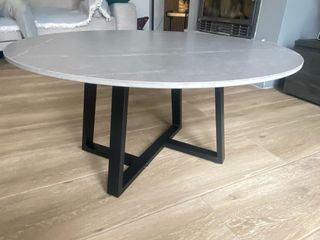 Juego 2 mesas centro mármol piedra sinterizada