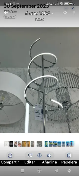 Lámpara de pie SPIRY LED ROM L Luxe