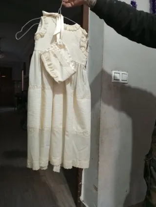 Traje de Bautizo Blanco con Accesorios