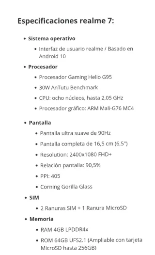 Realme 7 Smartphone.