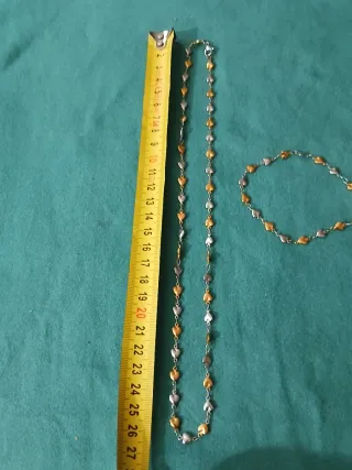 Conjunto Collar y Pulsera Corazones