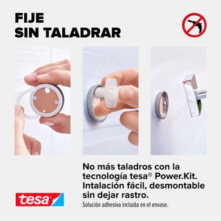 tesa Ekkro Percha de toallas, de metal cromado bri