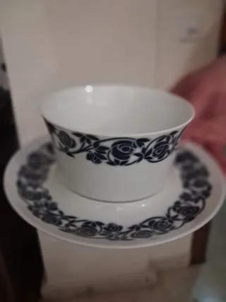 55 piezas -vajilla Bidasoa Flor Azul Porcelana