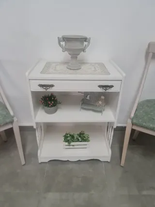 Mueble auxiliar blanco madera