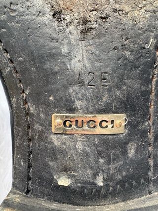 Scarpe stringate Gucci uomo pelle nere 42 original