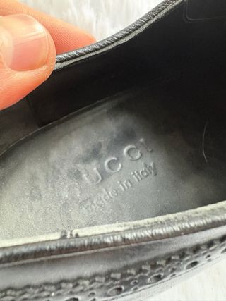 Scarpe stringate Gucci uomo pelle nere 42 original