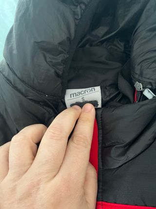 Chaqueta Deportivo de La Coruña Macron Negra Roja