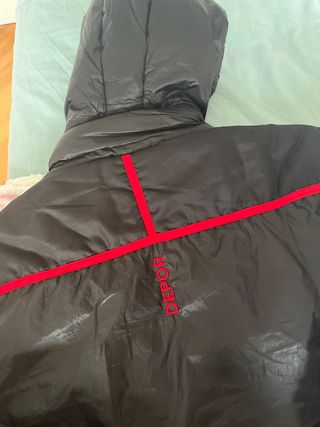 Chaqueta Deportivo de La Coruña Macron Negra Roja