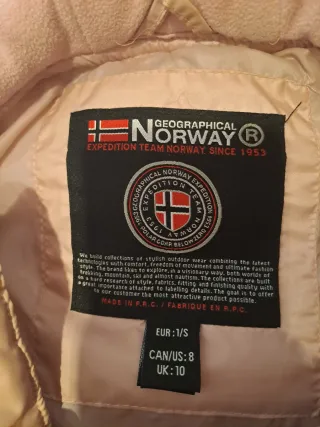 Abrigo Geographical Norway Rosa