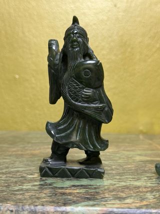Escultura Jade Sabio Oriental Antiguo
