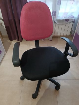 Escritorio juvenil morado y blanco