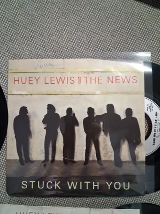 Huey Lewis & The News lote 4 discos single vinilo