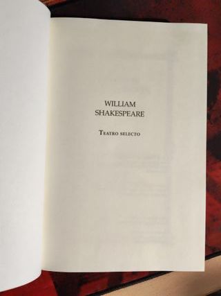 William Shakespeare Teatro Selecto Libro Nuevo
