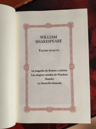 William Shakespeare Teatro Selecto Libro Nuevo
