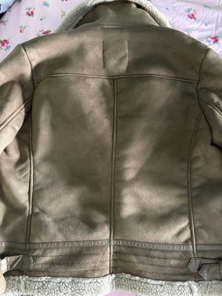 Chaqueta Biker Zara Marrón Borreguito