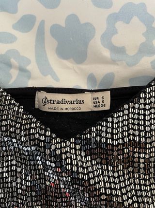 Top fiesta lentejuelas Stradivarius S