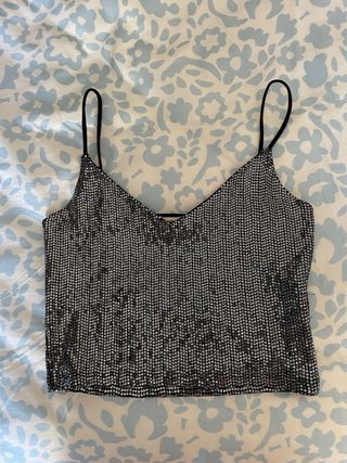 Top fiesta lentejuelas Stradivarius S