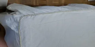 Edredón Cama 135x190cm Beige/Blanco