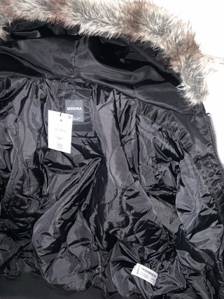 Cazadora Bomber Bershka Negra Talla L