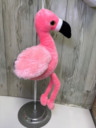 Lote Peluche Corazón Rosa y flamenco rosa