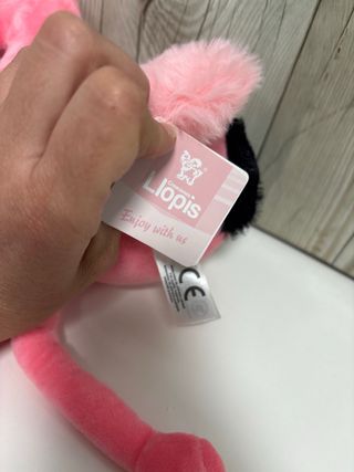Lote Peluche Corazón Rosa y flamenco rosa