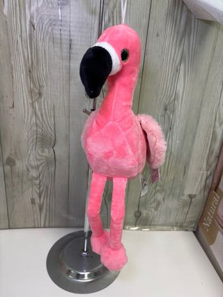 Lote Peluche Corazón Rosa y flamenco rosa