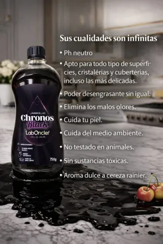 Pack 2 Lavavajillas Chronos Black 1.5L