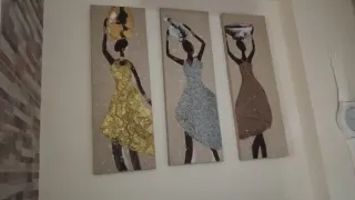 3 Cuadros Estilo Africano 30x90cm