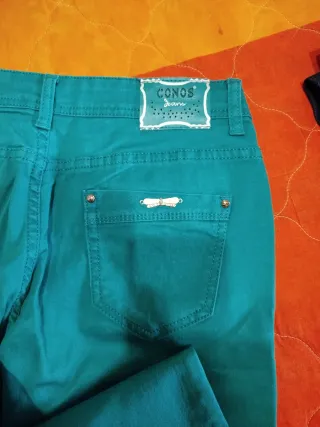 Jeans Conos donna color petrolio