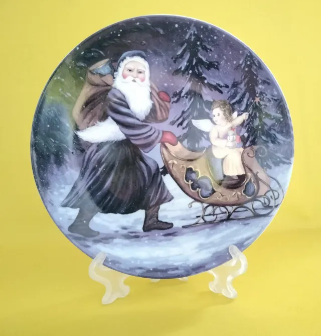 Plato decorativo porcelana Papá Noel