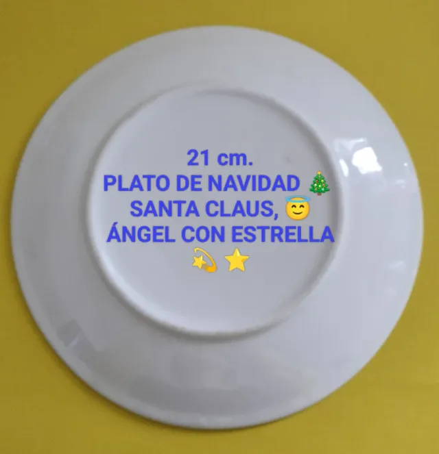 Plato decorativo porcelana Papá Noel