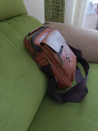 Bolso bandolera caballero marrón